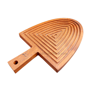 Plateau de service en bois naturel avec design créatif fabriqué au Vietnam - Product Image 1