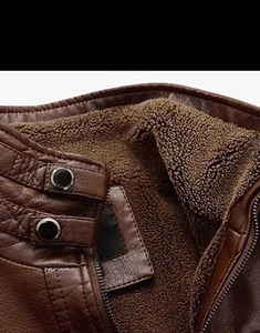 Servicio OEM, Chaqueta de Cuero para Hombre 2026, con Cuello Alto y Logotipo Frontal, Chaquetas de Cuero Personalizadas de Alta Calidad para Hombre - Product Image 6