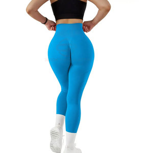 New 2024 Solid Mid Yoga <b>Leggings</b> for Women-High Quality Spandex/Nylon Gym Fitness Pants - Product Image 3
