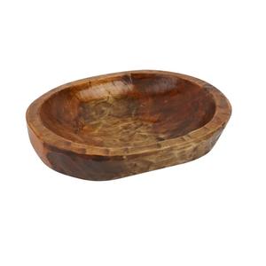 Bol à mélanger en bois d'acacia de luxe grand bol à fruits personnalisé de haute qualité forme ornée abstraite pour la maison moderne ustensiles de cuisine Carton - Product Image 1