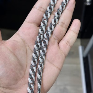 <b>Moissanite</b> Cuban link chains two ton <b>Moissanite</b> diamond Cuban link bracelet Iced out chain Hip Hop <b>Jewelry</b> - Product Image 1