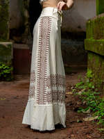 Althea Jupe portefeuille Jupe Boho Maxi pour femme, imprimé tribal, jupe de festival en coton à taille haute, jupe ethnique hippie gitane faite à la main