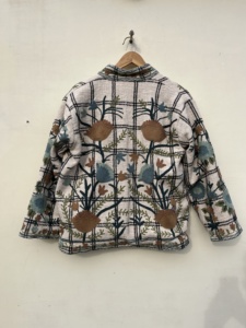 Handmade New Suzani Embroidery Kantha Women's <b>Short</b> Coat Free Size Quilted <b>Jacket</b> with Embroidered Design Gift for Her - Product Image 6