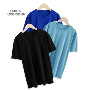 Camisetas de Fabricantes de Ropa de Bangladesh, Ropa para Hombre, Camisetas de Talla Grande para Hombre, Camisetas Lisas de Mezcla de Algodón, Camisetas Azules Personalizadas para Niños - Product Image 2