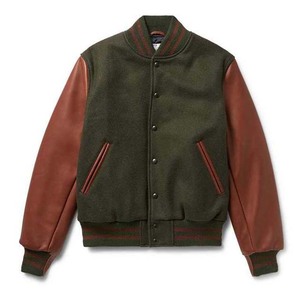 Chaqueta Universitaria de Lana de Diseño Personalizado de Alta Calidad, 100% Algodón, Frente Alto, Reversible, Resistente al Viento, Invierno, Venta Directa al por Mayor - Product Image 1