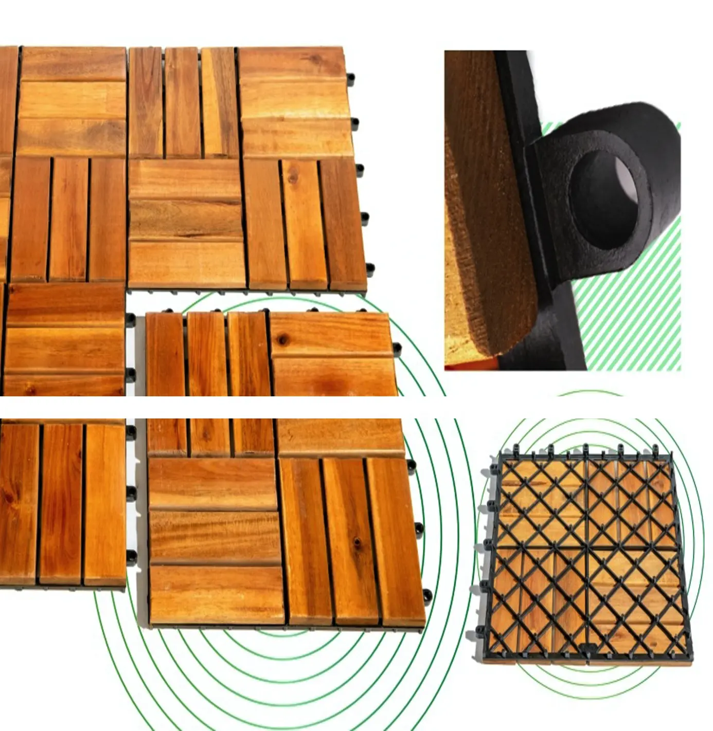 AGBEST-Taman Jalan 300x30 0/300X600 Ini dengan Harga Murah Kayu/Komposit Decking Kayu Ubin Deck Tile