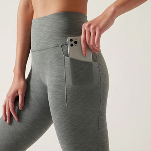 Mallas de cintura cruzada Premium de alta calidad para mujer, pantalones transpirables personalizables a precios razonables - Product Image 2