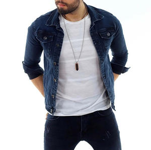 Winter Wears Thick Denim Coat Men's Denim Jacket Vintage Customized Logo Fabric Motorcycle Denim Jacket - Product Image 6