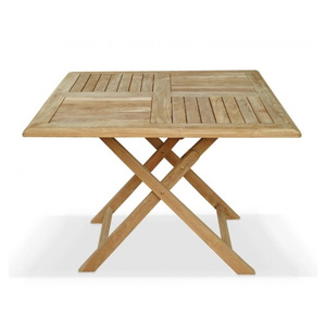 Table à manger en teck massif durable, fabriquée à la main, meubles en bois élégants avec une finition lisse pour les intérieurs contemporains - Product Image 3