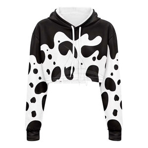 Sudaderas con Capucha Corta de Invierno para Mujer, Diseño Personalizado, Sublimación, Color Sólido, Cómodas, Transpirables y Ecológicas - Product Image 1