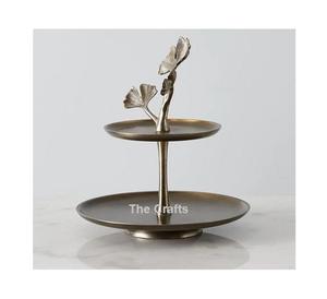 Support à gâteau en aluminium doré antique, vaisselle, support à dessert, support à gâteau, support à dessert - Product Image 1