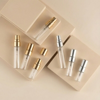 Flacon pulvérisateur de parfum miniature en verre transparent de 2 ml, 3 ml, 5 ml avec bouchon à vis, type stylo, avec impression sérigraphique, flacon atomiseur vide pour échantillon de test
