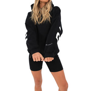 Streetwear personnalisé femmes sweat décontracté à capuche survêtements sport course pull deux shorts ensemble - Product Image 3