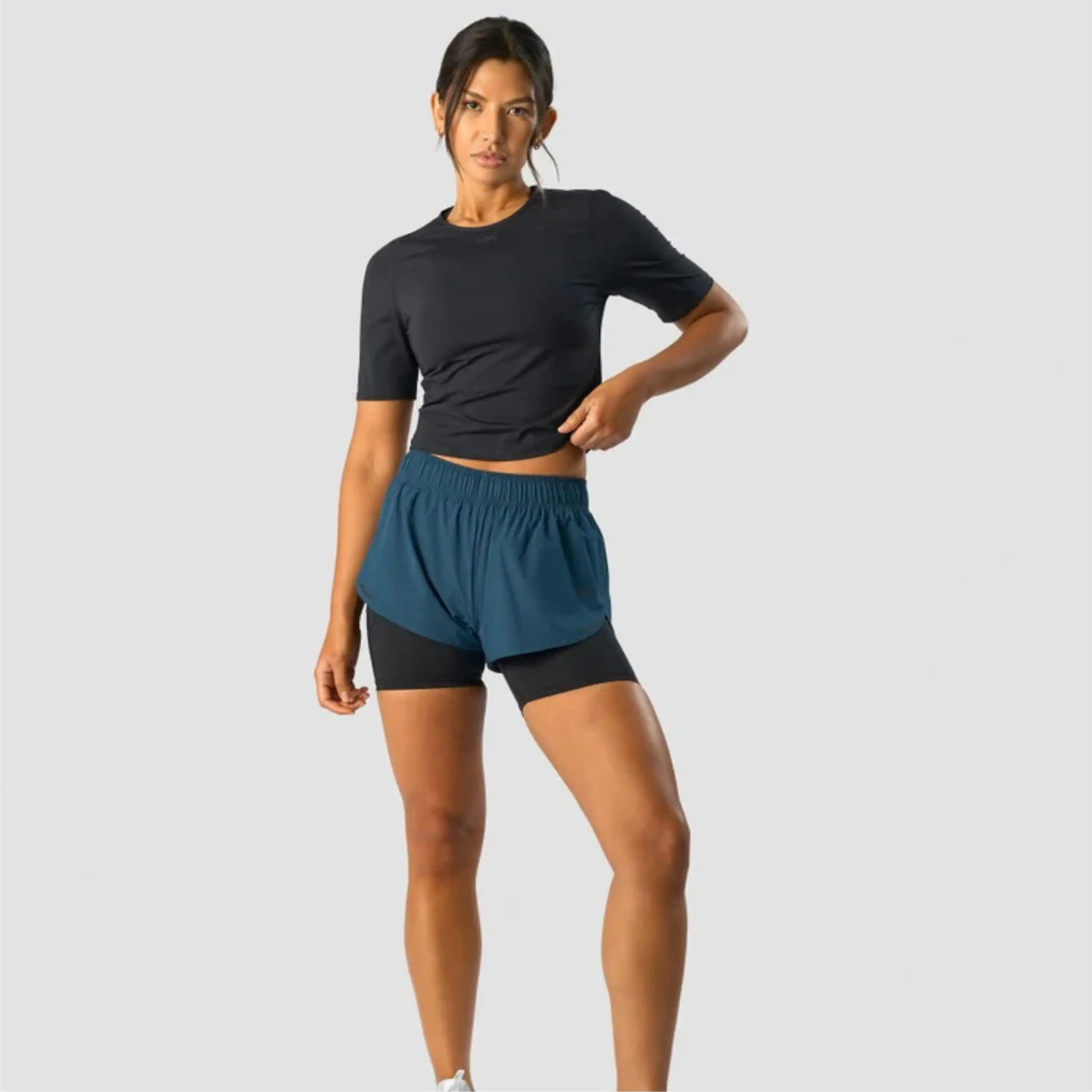 Women's 2-in-1 Gym Shorts with Inner Liner - Supportive and Flexible, Ideal for All Types of Exercise and Sports