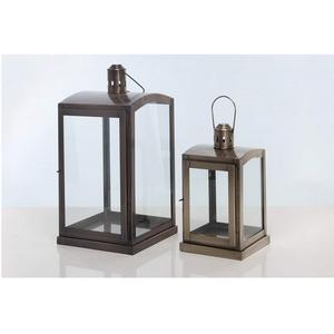 Linterna de vela de hierro con forma personalizada de Color blanco y negro de calidad de exportación, Juego de 2 a la venta - Product Image 5