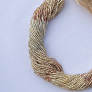 Hilo de microcuentas redondas facetadas de piedras preciosas de circón marrón natural de 2-3mm de Fabricante Mayorista tienda en línea a precio de fábrica - Product Image 2