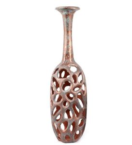 Vase à fleurs fait main en fonte d'aluminium le plus vendu avec finition en laiton naturel Vase à fleurs décoratif pour la maison personnalisé ensemble de deux - Product Image 5