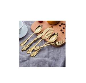 <b>Gold</b> Brass <b>Spoon</b> Cutlery Fruit <b>Serving</b> <b>Spoon</b> Set Kitchen & Tabletop Salad <b>Serving</b> Brass <b>Spoon</b> at Cheap Price - Product Image 5