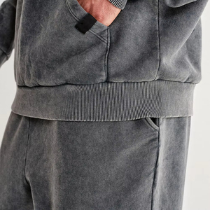 Survêtement streetwear pour homme personnalisé, de haute qualité, vintage, délavé à l'acide, coupe ample, toutes tailles, coupe-vent, délavé, décontracté - Product Image 3