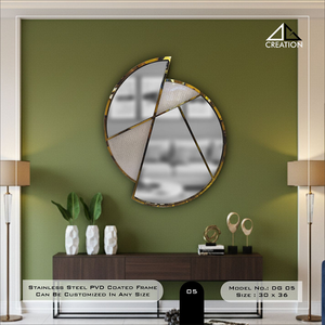 Miroir élégant avec cadre en acier inoxydable revêtu de PVD, parfait pour divers styles de décoration - Product Image 4