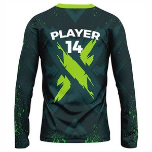 Camiseta de voleibol de manga larga de poliéster al por mayor, diseño impreso sublimado, excelente visibilidad, mangas largas cómodas - Product Image 2