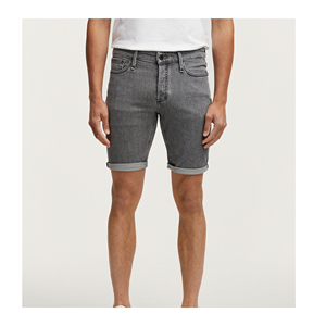 Pantalones cortos de mezclilla de color gris transpirable pantalones vaqueros slim fit ropa casual con joggers pantalones cortos de algodón elástico para hombres - Product Image 1