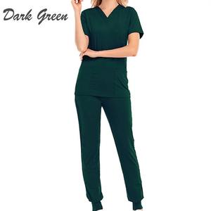 Conjunto de Enfermería de moda para mujer, conjuntos de enfermera, uniforme de hospital, fábrica de Enfermería Médica, uniforme al por mayor, uniformes de hospital de verano - Product Image 4