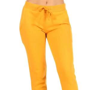 <b>Women</b> Custom Logo Printed Regular Fit Breathable Eco-Friendly Polyester <b>Fleece</b> Jogger Mid Waist Casual Lace Flat Front Autumn - Product Image 2