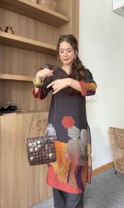 Traje Interior Informal de Verano, Estilo A-Line, con Estampado Digital en Georgette, de Alta Calidad - Product Image 2