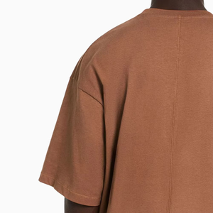 Camiseta de hombro caído de gran tamaño con logotipo personalizado de alta calidad, venta al por mayor, Camiseta de cuello redondo de talla grande para hombre, cómoda para hombre - Product Image 3