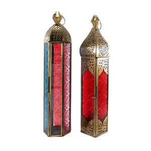 <b>Moroccan</b> Gold <b>Lantern</b> Metal Iron Candle Hanging <b>Lanterns</b> High Quality Metal <b>Lantern</b> for Wedding & Christmas Events - Product Image 1