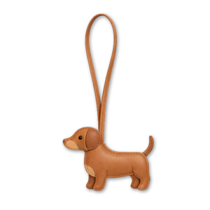 Leather Bear Keychain Cartoon Shape High Quality Brown Color - Product Image 3