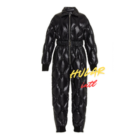 Combinaison de Ski Rembourrée Conception de Panneau de Haute Qualité Vêtements de Ski Femmes Combinaison Imperméable Veste de Ski à Capuche Isolée