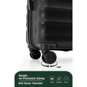 Ensemble de valises Babil Lux 2 pièces pour femme en ABS, grande et moyenne – Solution de rangement vert pour manteaux - Product Image 5