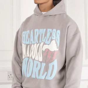 Sweat-shirt boxy de créateur Quick Show Streetwear DTG 450 GSM, personnalisé, uni, décontracté, impression sérigraphique, impression DTF, impression en relief, pour hommes - Product Image 3