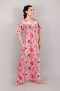 Vestido de noche largo de estilo moderno para mujer, ropa de dormir Sexy de algodón suave de secado rápido, transpirable, suave para todas las estaciones - Product Image 3