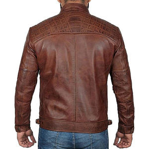 100% cuir véritable dernière conception hommes mode veste personnalisée lâche mode hommes veste en cuir - Product Image 2