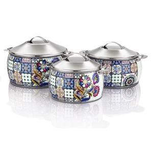 Olla caliente de acero inoxidable de alta calidad con estampado en color, olla caliente de metal árabe que mantiene la comida caliente durante largas oraciones o reuniones. - Product Image 4