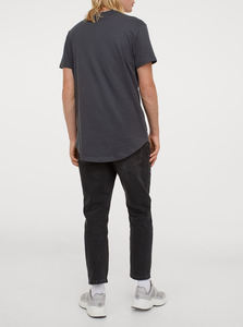 Logotipo personalizado al por mayor logotipo personalizado 190 gramos camiseta 100 algodón liso camiseta para Unisex Streetwear en blanco hombres camiseta - Product Image 4