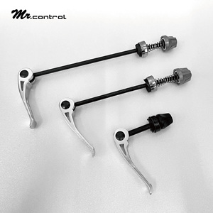 Levier de dégagement rapide OEM personnalisé MR Control QR-11-E, position arrière pour vélo de route, axe en acier AL6061-T6, capuchon en plastique, écrou en acier - Product Image 2