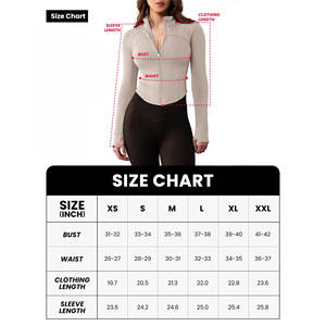 Chaqueta Deportiva de Manga Larga con Cierre para Mujer, para Correr al Aire Libre, de Secado Rápido, con Cuello Alto, de Alta Calidad - Product Image 6