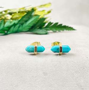 Women's 925 <b>Sterling</b> <b>Silver</b> Gold Vermeil Stud <b>Earrings</b> 11x5mm Sugilite Gemstone Diamond Double Point Shape Fashion Wholesale - Product Image 5