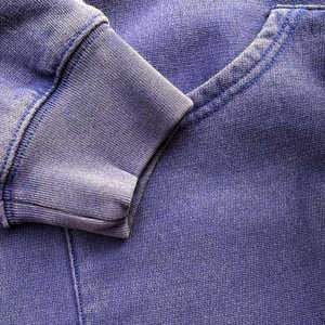 Vente chaude Polaire Haute Qualité Drop Shoulder Acid Wash Hoodie Français Terry Coton Surdimensionné Heavyweight Puff Imprimé Hoodie - Product Image 6