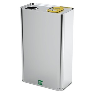 Bidon rectangulaire en étain pour huile Kontensan, 3 litres, modèle L350, 85x158mm X H249mm - Product Image 1