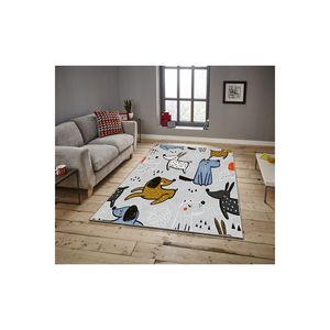 Alfombra de piso antideslizante con figura de perro 3D para niños, Alfombra de juego lavable para sala de estar y dormitorio, Alfombra tejida cuadrada, Design-288NGR1499 - Product Image 3