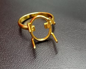 Nouvelle Arrivée Véritable Argent Sterling 925 7x9mm Ovale Trey Blanc Réglage Semi-Mount Blanc Réglage Bijoux Faits À La Main Fabrique - Product Image 1