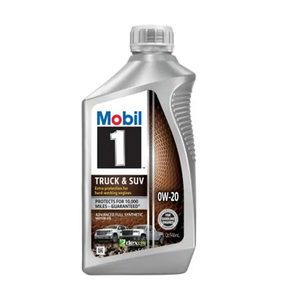 Mobil 1 Truck & SUV 0W-20 Full <b>Synthetic</b> 1 Quart 6 Pack Motor <b>Oil</b> for Automotive Anti-Wear Lubricant Composition - Product Image 1