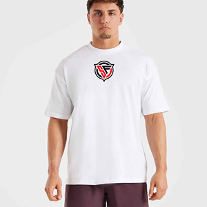 Camiseta de algodón orgánico de alta calidad para hombre, diseño de Jersey de manga corta de gran tamaño para ropa informal de verano - Product Image 5