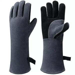 Guantes de soldadura de cuero de manga larga para soldadura industrial de cuero función guantes de cuero de seguridad anticalor de Pakistán - Product Image 1