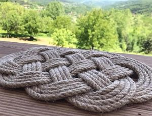 100% Handmade Natural Coconut Coir Rope Knotted Design <b>Large</b> Size Door Mats Anti Skid Indoor Outdoor Kitchen Home Office - Product Image 5